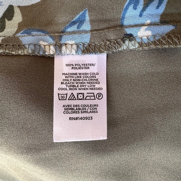 LOFT Sleeveless Casual Polyester Floral Blouse Large - Picture 9 of 10